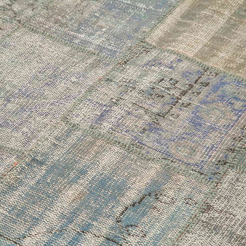 Patchwork Hand-Knotted Turkish Rug - 5' 8" x 8' 1" (68" x 97") - K0064224