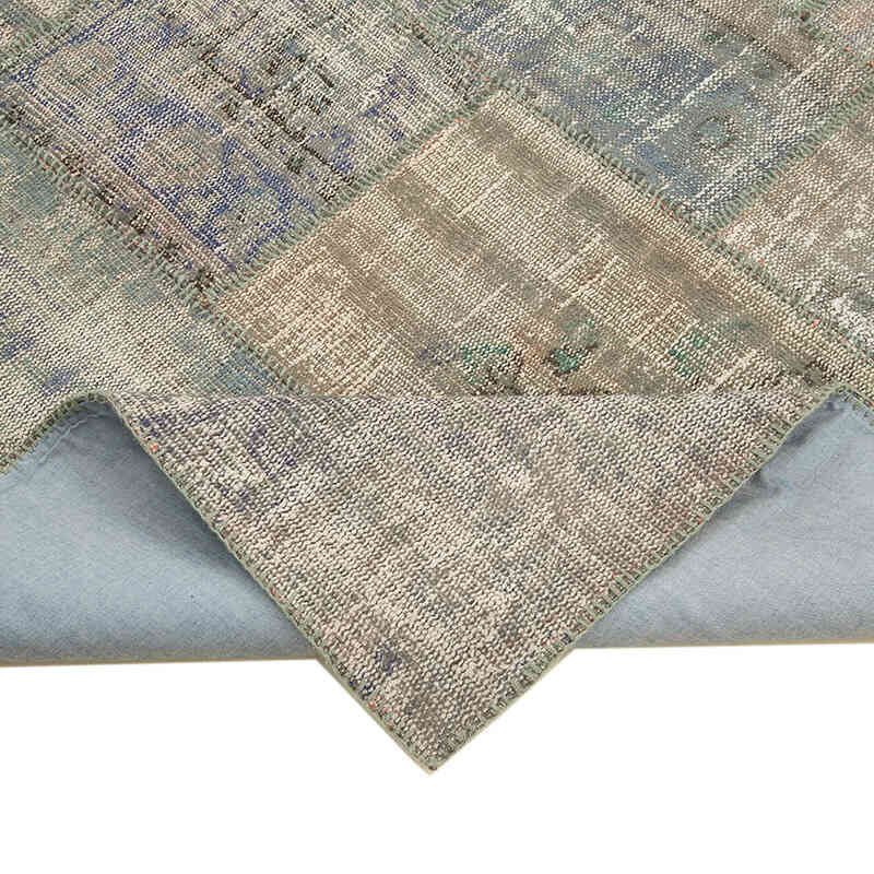 Patchwork Hand-Knotted Turkish Rug - 5' 8" x 8' 1" (68" x 97") - K0064224