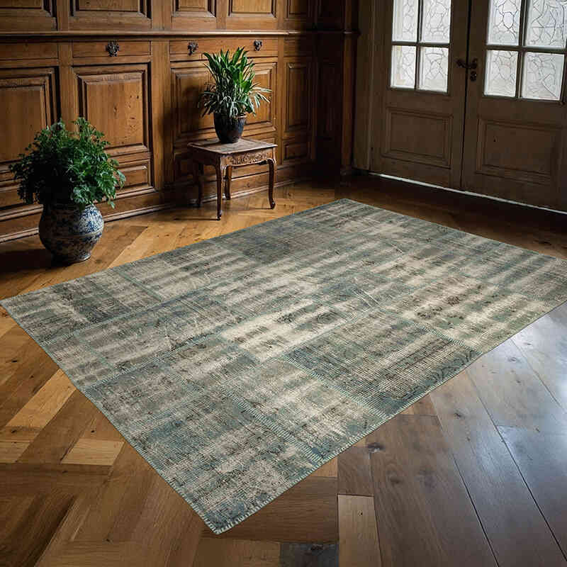 Patchwork El Dokuma Halı - 174 cm x 242 cm - K0064225