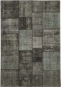 Patchwork Hand-Knotted Turkish Rug - 5' 7" x 8' 1" (67" x 97")