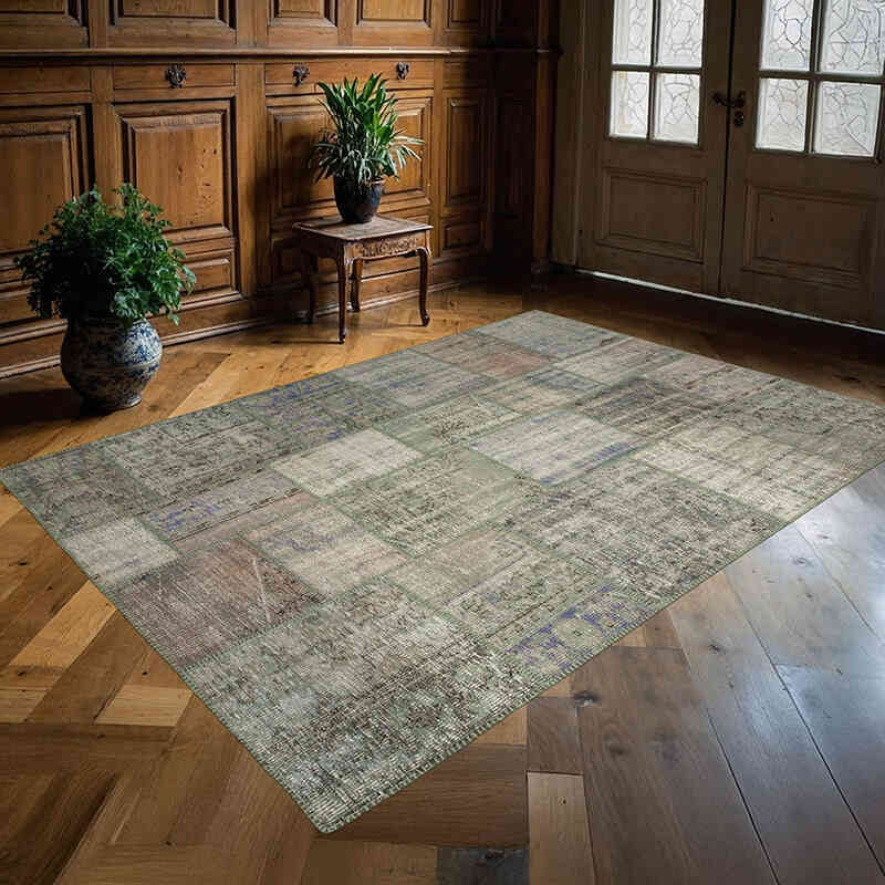 Patchwork El Dokuma Halı - 176 cm x 243 cm - K0064227