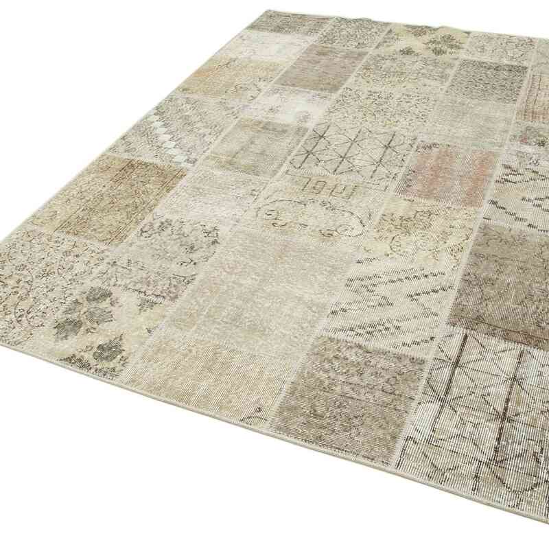 Patchwork Hand-Knotted Turkish Rug - 5' 8" x 7' 10" (68 in. x 94 in.) - K0064230