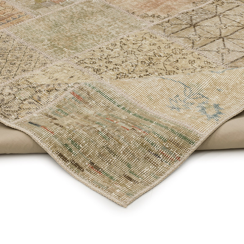 Patchwork Hand-Knotted Turkish Rug - 5' 8" x 7' 10" (68" x 94") - K0064230