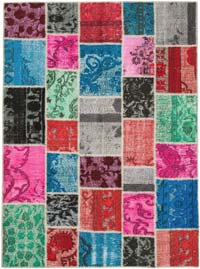 Patchwork El Dokuma Halı - 179 cm x 243 cm