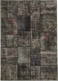 Patchwork Hand-Knotted Turkish Rug - 5' 8" x 8'  (68" x 96")