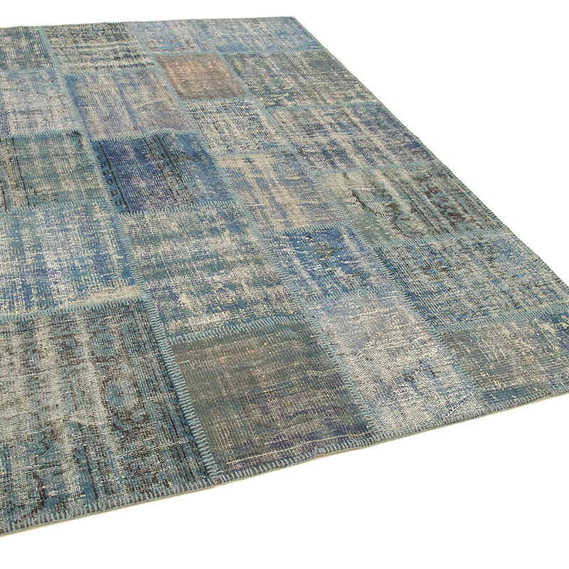 Patchwork Hand-Knotted Turkish Rug - 5' 9" x 8'  (69" x 96") - K0064241