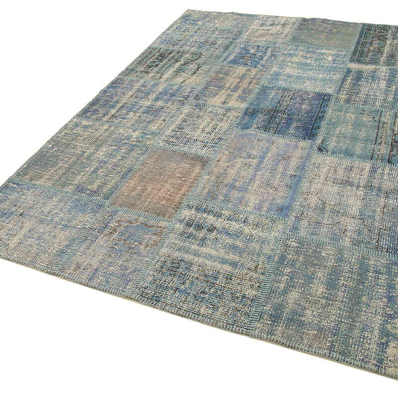 Patchwork Hand-Knotted Turkish Rug - 5' 9" x 8'  (69" x 96") - K0064241