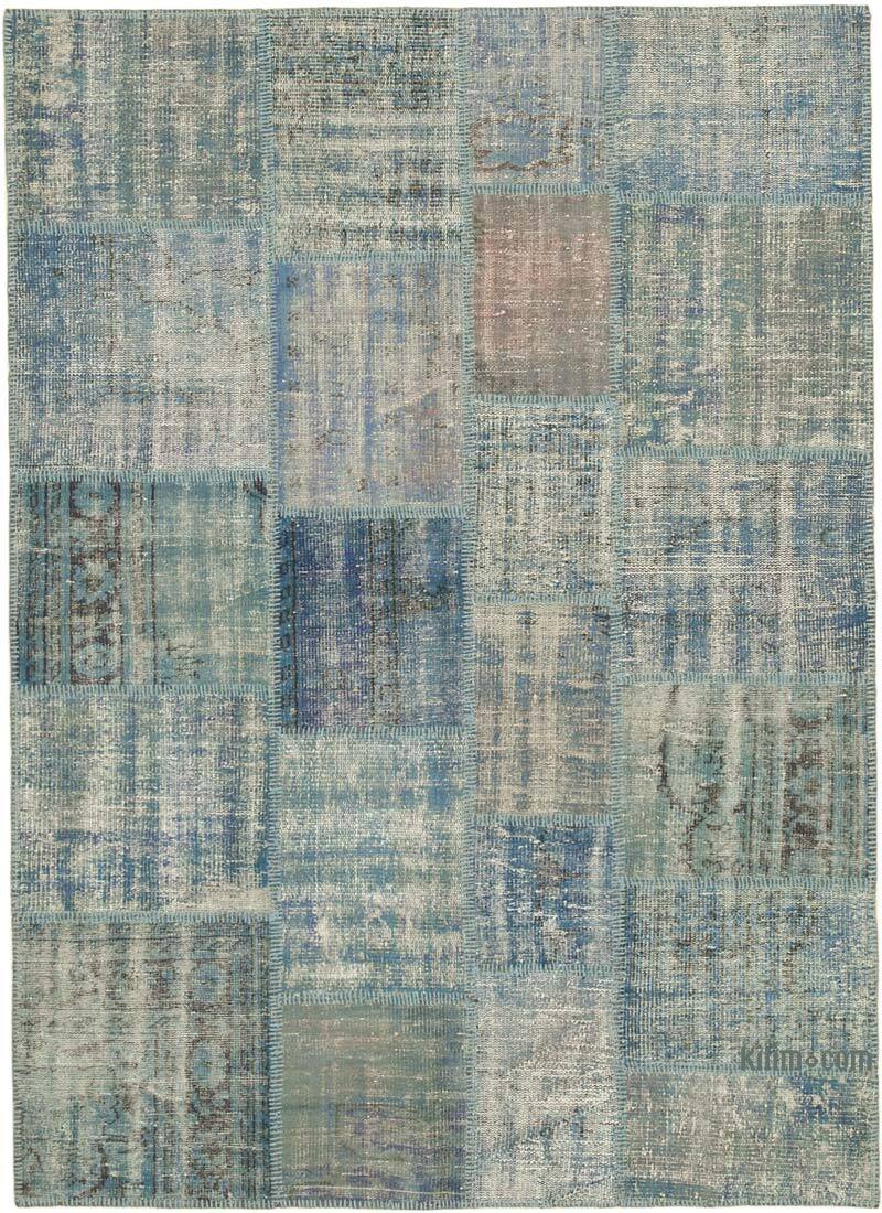 Patchwork Hand-Knotted Turkish Rug - 5' 9" x 8'  (69" x 96") - K0064241