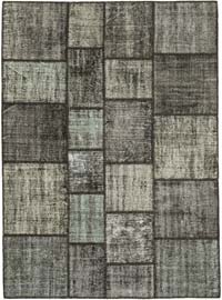 Patchwork Hand-Knotted Turkish Rug - 5' 9" x 7' 11" (69" x 95")