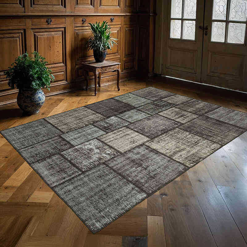 Patchwork El Dokuma Halı - 176 cm x 242 cm - K0064243