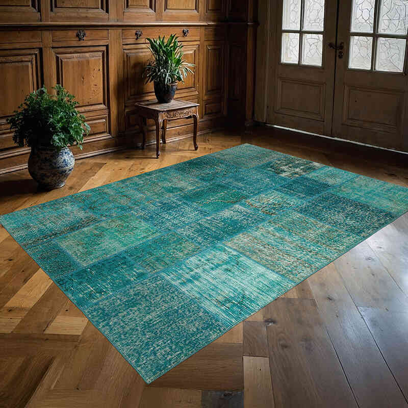 Patchwork El Dokuma Halı - 171 cm x 240 cm - K0064247