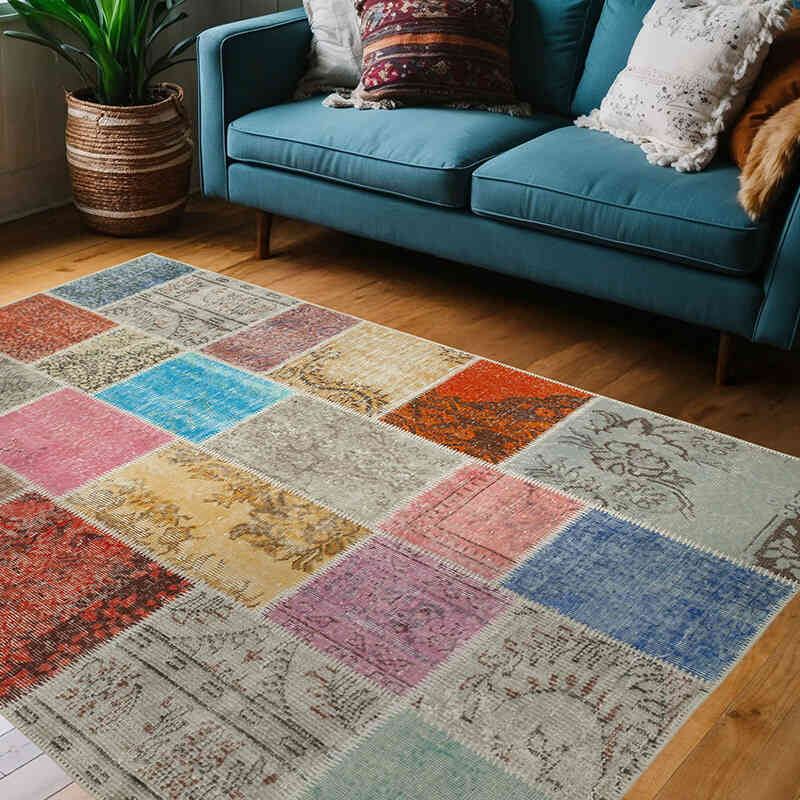 Alfombra Turca de Retazos - 144 cm x 205 cm - K0064261