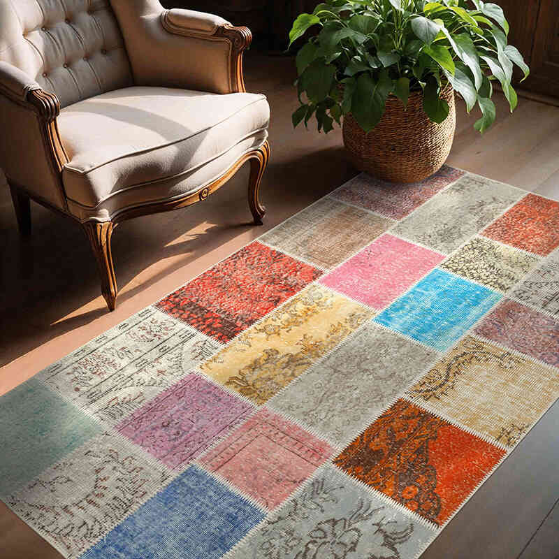 Alfombra Turca de Retazos - 144 cm x 205 cm - K0064261