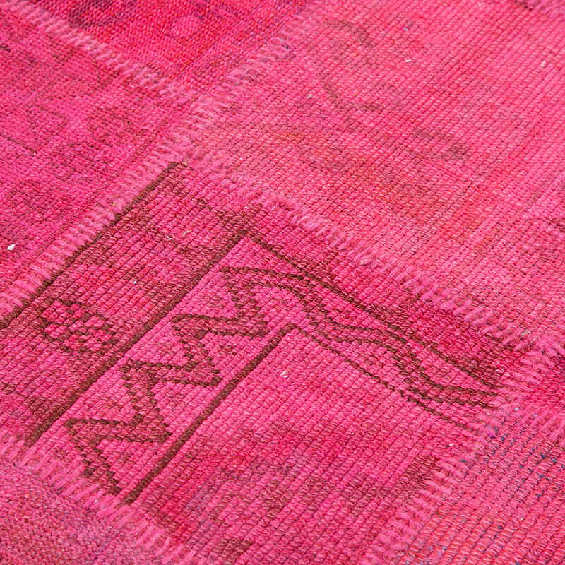 Patchwork Hand-Knotted Turkish Rug - 4' 11" x 6' 8" (59" x 80") - K0064262