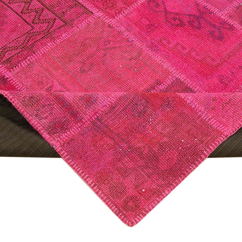 Patchwork Hand-Knotted Turkish Rug - 4' 11" x 6' 8" (59" x 80") - K0064262