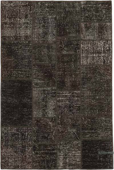 Patchwork Hand-Knotted Turkish Rug - 4' 6" x 6' 7" (54 in. x 79 in.)