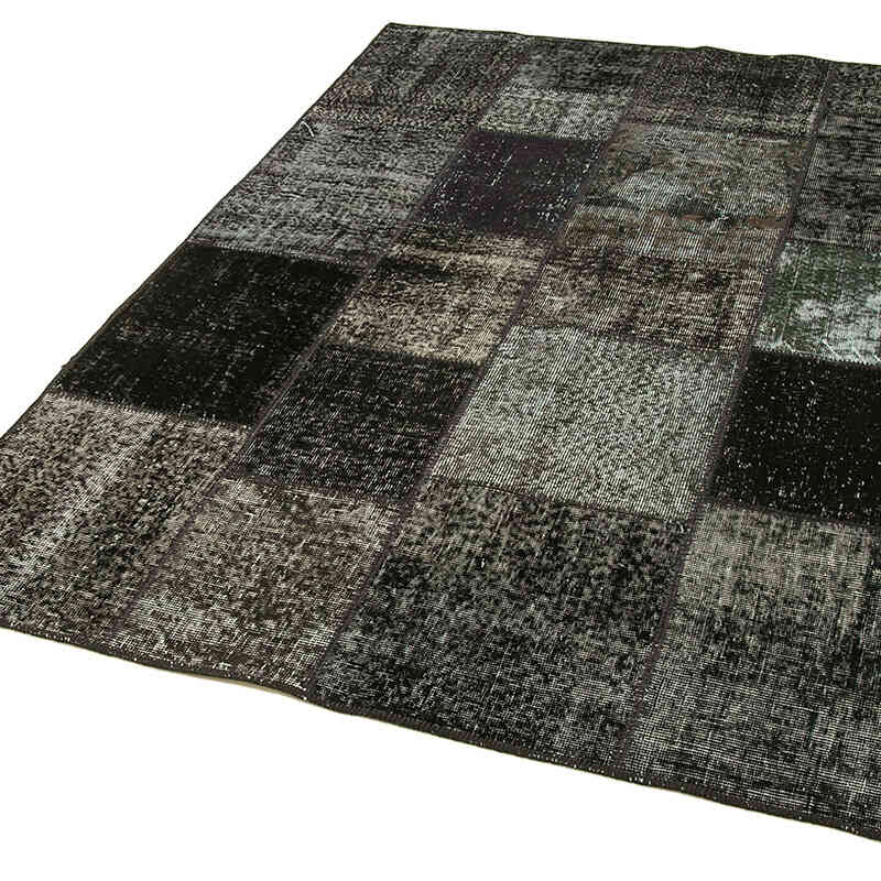 Patchwork Hand-Knotted Turkish Rug - 4' 9" x 6' 8" (57" x 80") - K0064268