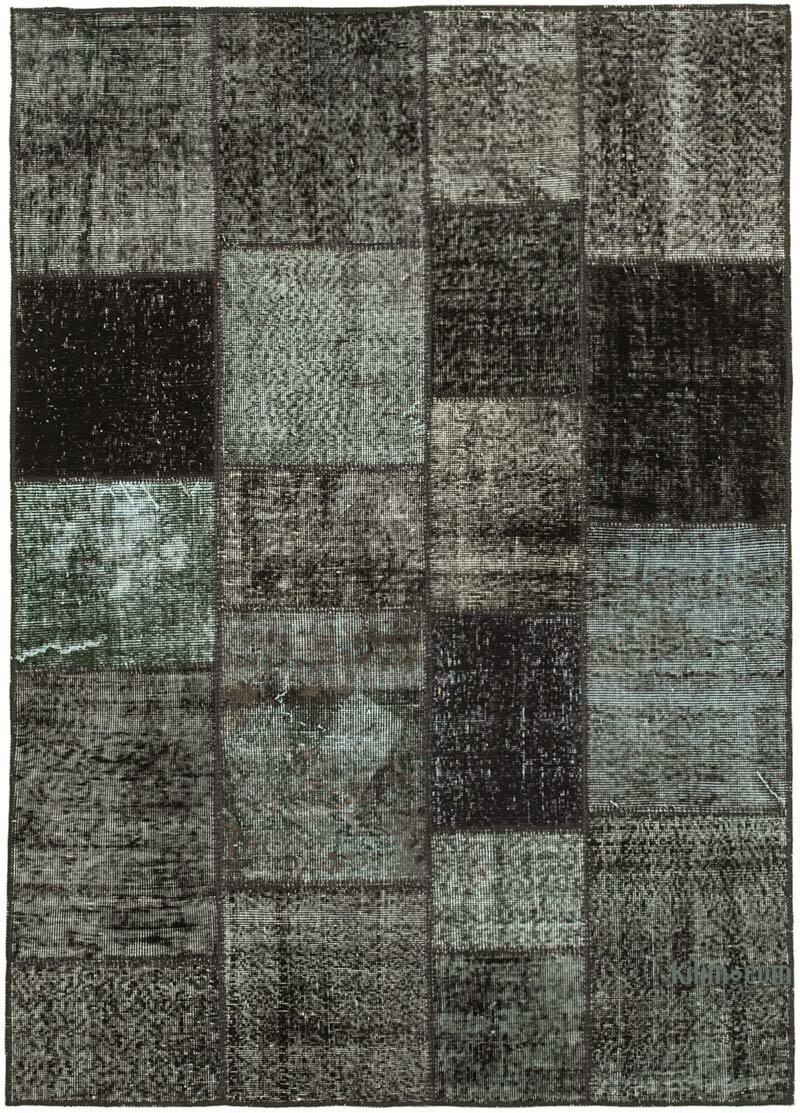 Patchwork Hand-Knotted Turkish Rug - 4' 9" x 6' 8" (57" x 80") - K0064268