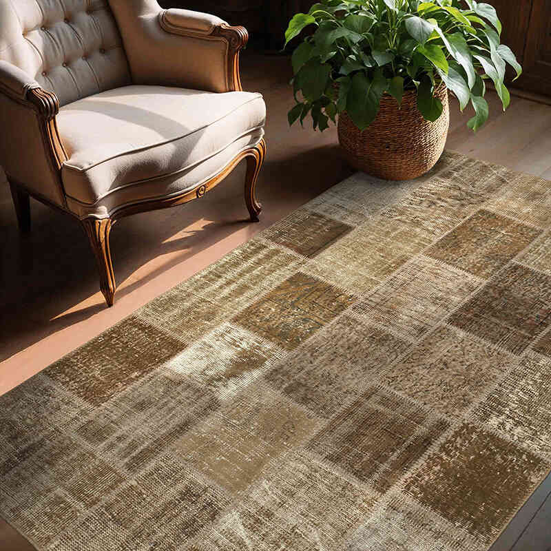 Patchwork El Dokuma Halı - 143 cm x 207 cm - K0064269