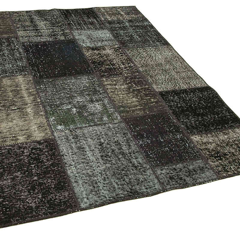 Patchwork Hand-Knotted Turkish Rug - 4' 9" x 6' 7" (57" x 79") - K0064270