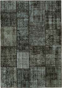 Patchwork Hand-Knotted Turkish Rug - 4' 9" x 6' 8" (57" x 80")