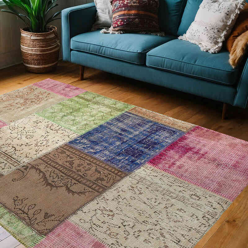 Alfombra Turca de Retazos - 144 cm x 204 cm - K0064276