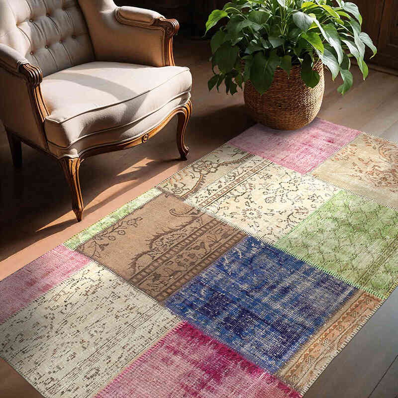 Alfombra Turca de Retazos - 144 cm x 204 cm - K0064276