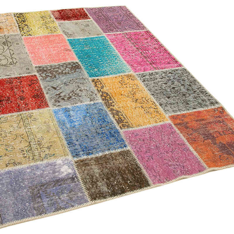 Patchwork El Dokuma Halı - 143 cm x 199 cm - K0064279