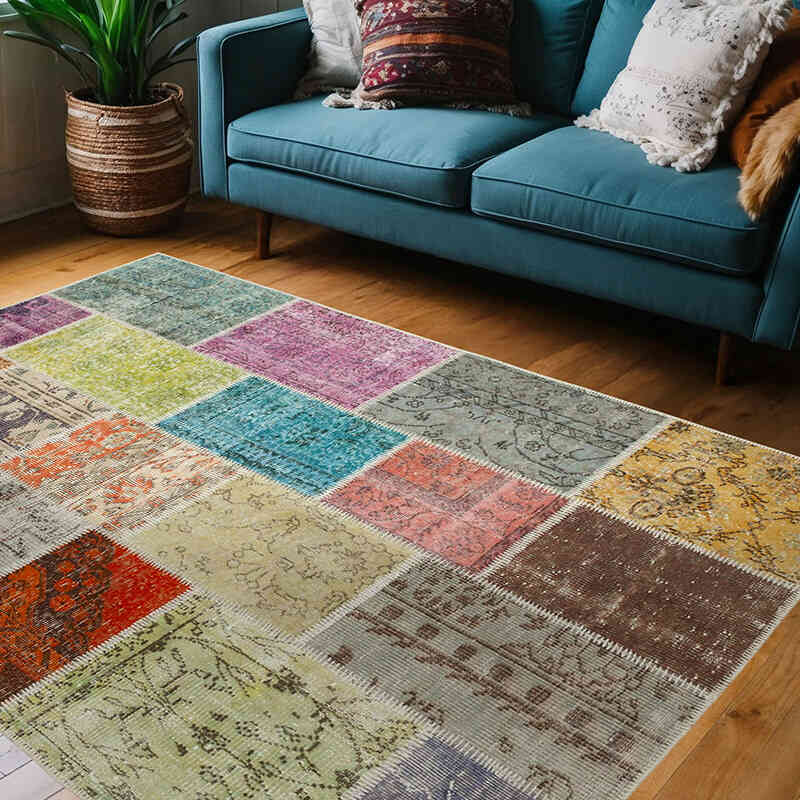 Alfombra Turca de Retazos - 144 cm x 203 cm - K0064281
