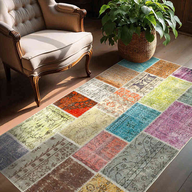 Alfombra Turca de Retazos - 144 cm x 203 cm - K0064281