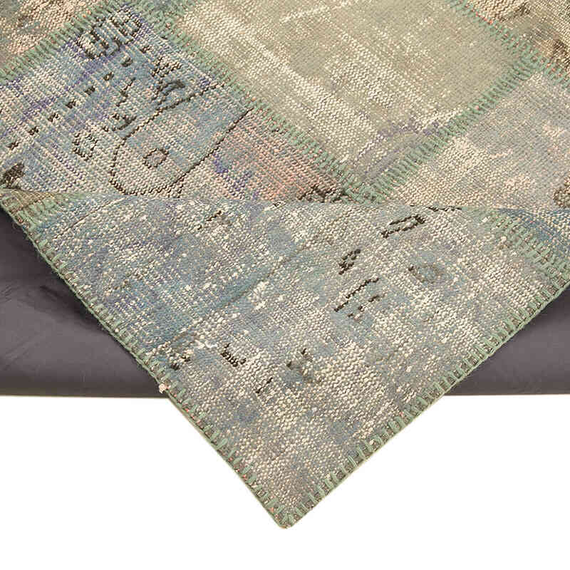 Patchwork Hand-Knotted Turkish Rug - 4' 7" x 6' 8" (55" x 80") - K0064282