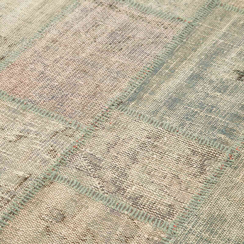 Patchwork Hand-Knotted Turkish Rug - 4' 7" x 6' 9" (55" x 81") - K0064287