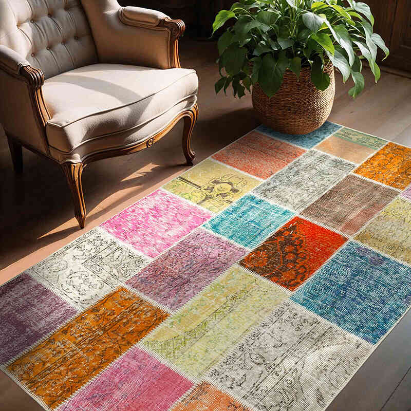 Alfombra Turca de Retazos - 144 cm x 197 cm - K0064294