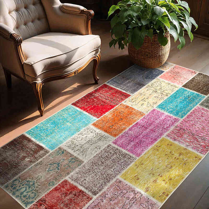 Alfombra Turca de Retazos - 146 cm x 205 cm - K0064295