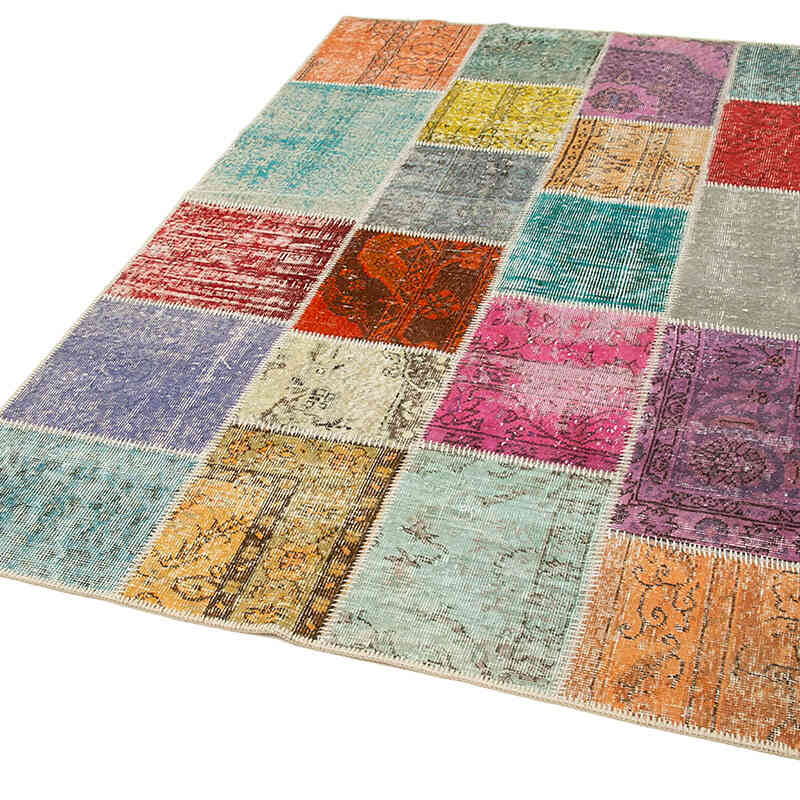 Patchwork El Dokuma Halı - 144 cm x 209 cm - K0064297