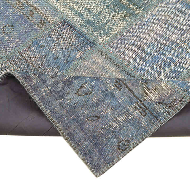 Patchwork Hand-Knotted Turkish Rug - 4' 11" x 6' 8" (59" x 80") - K0064303