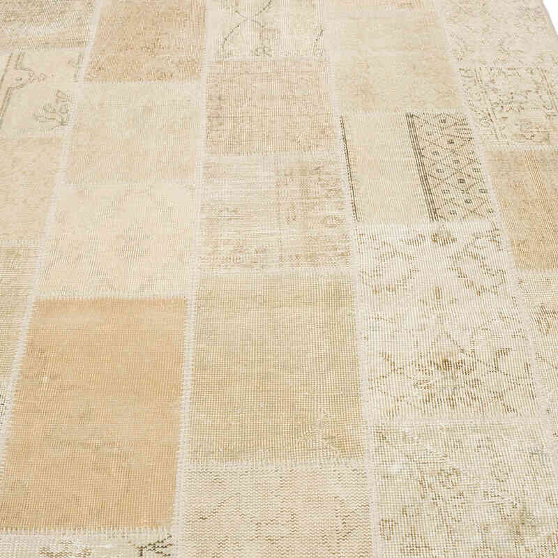 Patchwork Hand-Knotted Turkish Rug - 4' 9" x 6' 7" (57" x 79") - K0064304