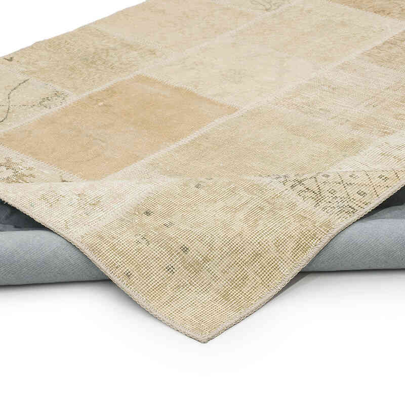 Patchwork Hand-Knotted Turkish Rug - 4' 9" x 6' 7" (57" x 79") - K0064304