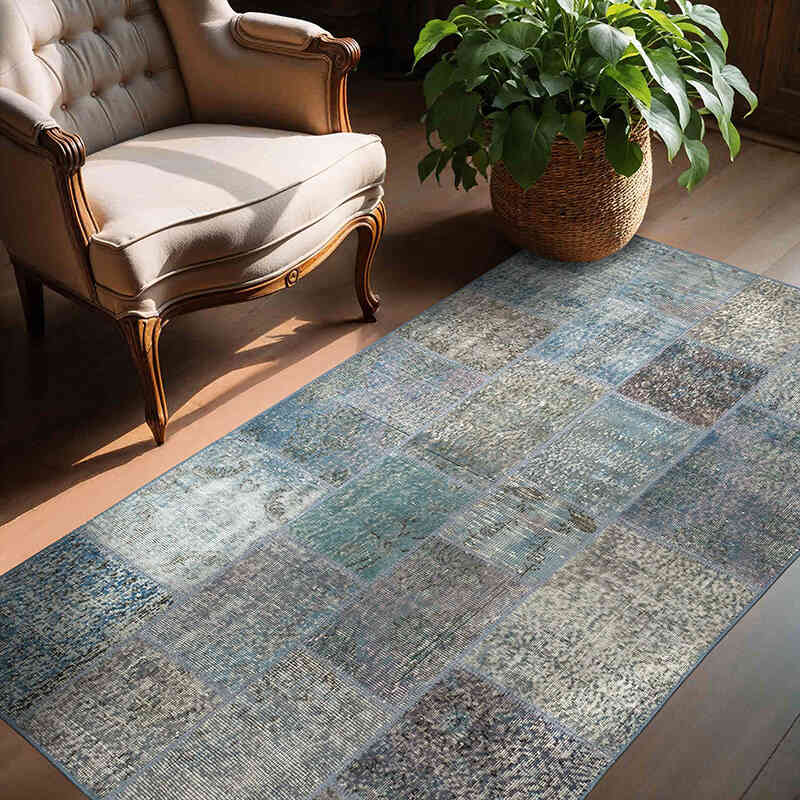 Patchwork El Dokuma Halı - 135 cm x 200 cm - K0064306