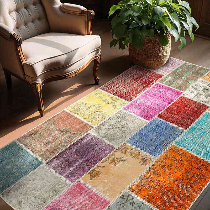Alfombra Turca de Retazos - 143 cm x 206 cm - K0064308