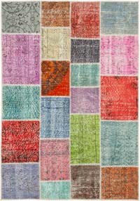 Patchwork El Dokuma Halı - 146 cm x 205 cm
