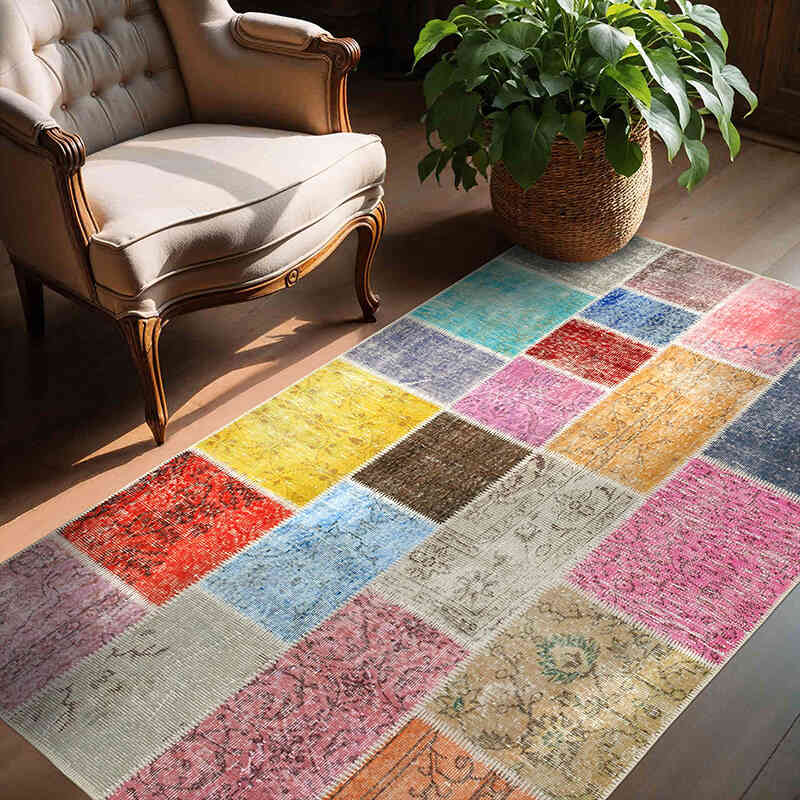 Alfombra Turca de Retazos - 144 cm x 203 cm - K0064310