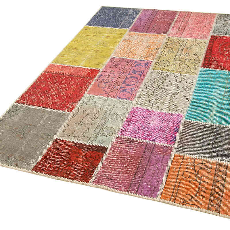 Patchwork El Dokuma Halı - 142 cm x 210 cm - K0064311