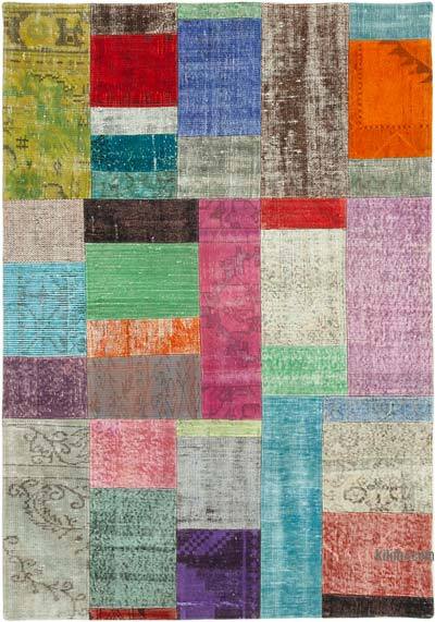 Patchwork El Dokuma Halı - 142 cm x 201 cm