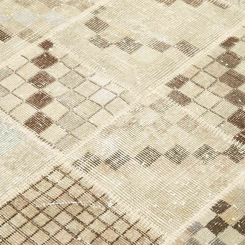 Patchwork Hand-Knotted Turkish Rug - 4' 5" x 5' 11" (53" x 71") - K0064323