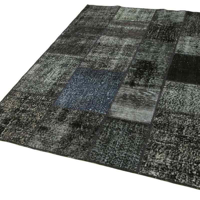 Patchwork Hand-Knotted Turkish Rug - 4' 9" x 6' 8" (57" x 80") - K0064324