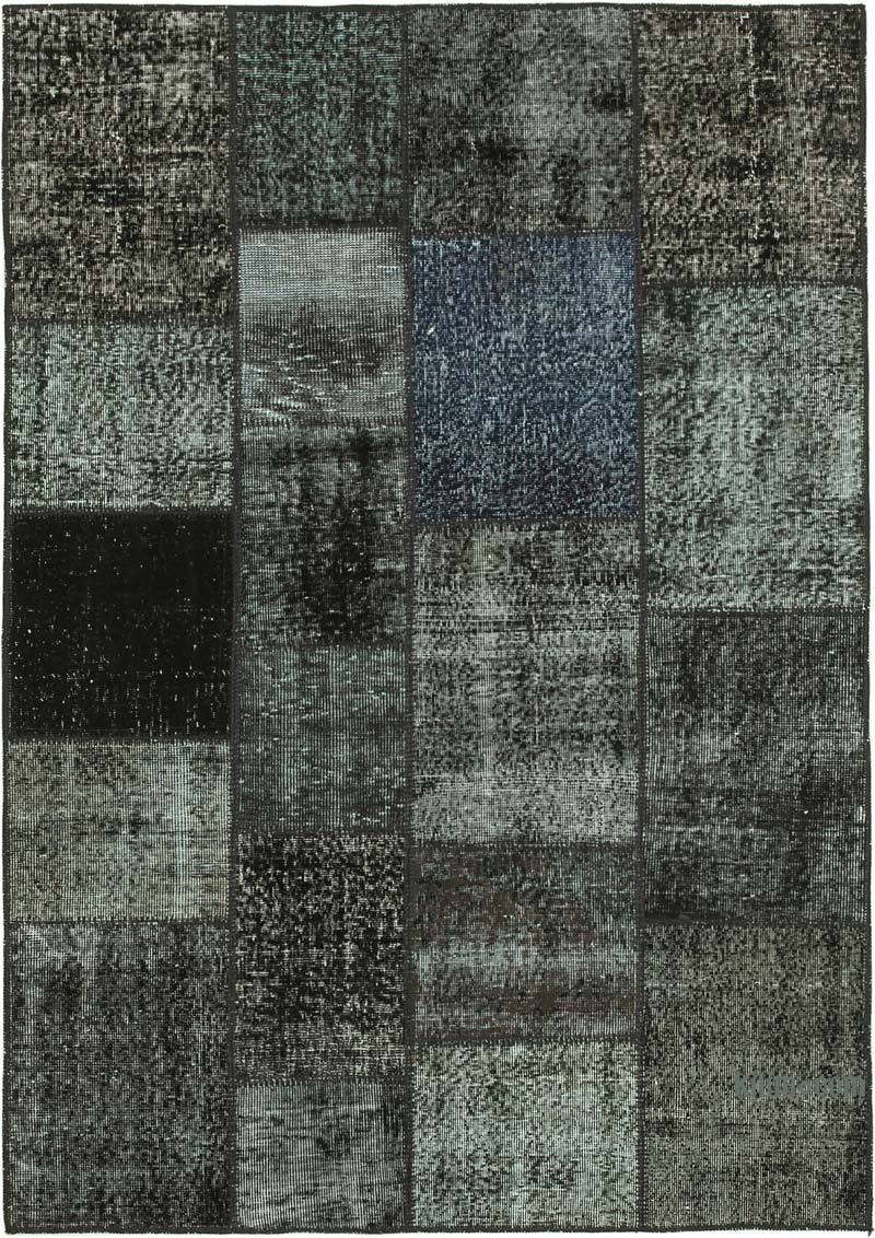 Patchwork Hand-Knotted Turkish Rug - 4' 9" x 6' 8" (57" x 80") - K0064324
