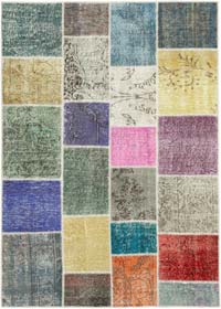 Patchwork El Dokuma Halı - 144 cm x 202 cm