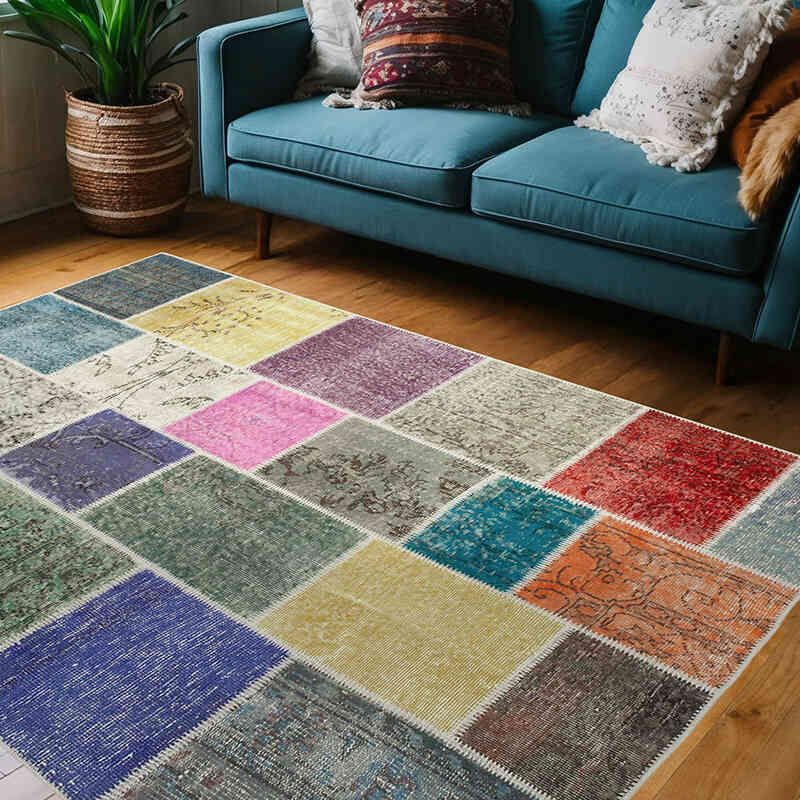 Alfombra Turca de Retazos - 144 cm x 202 cm - K0064326