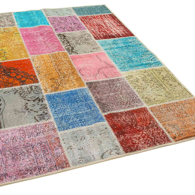 Patchwork El Dokuma Halı - 143 cm x 206 cm - K0064341